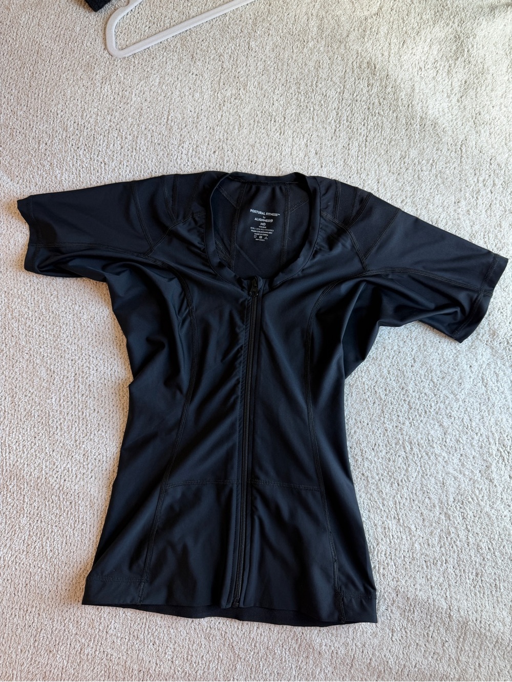 Alignmed Posture Shirt Zipper Black Medium Womens Black